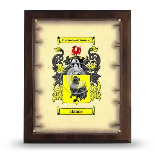 Hahne Coat of Arms Plaque