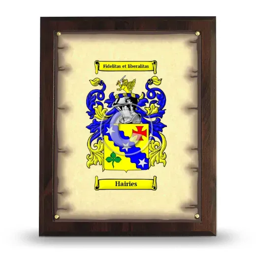 Hairies Coat of Arms Plaque