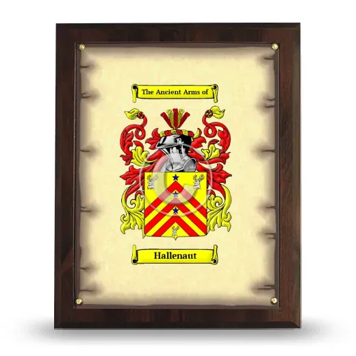Hallenaut Coat of Arms Plaque