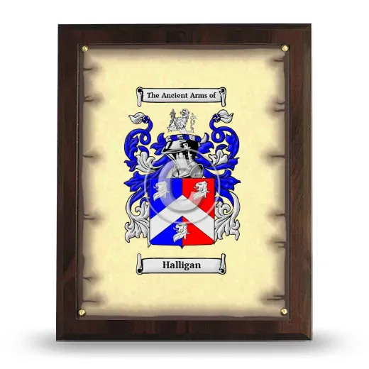 Halligan Coat of Arms Plaque