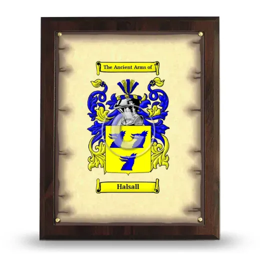 Halsall Coat of Arms Plaque