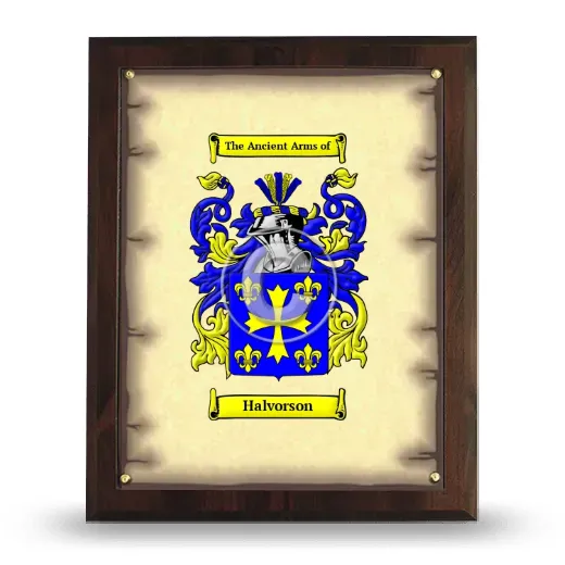 Halvorson Coat of Arms Plaque