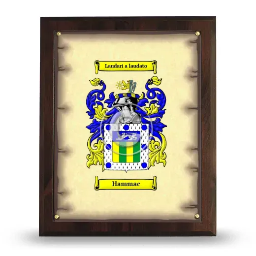 Hammac Coat of Arms Plaque