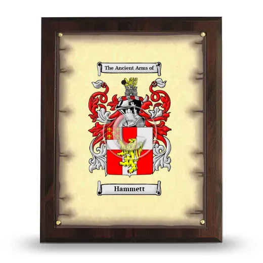 Hammett Coat of Arms Plaque