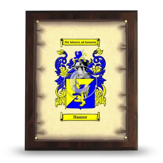 Hamur Coat of Arms Plaque