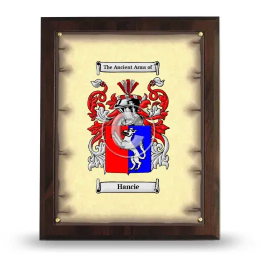 Hancie Coat of Arms Plaque