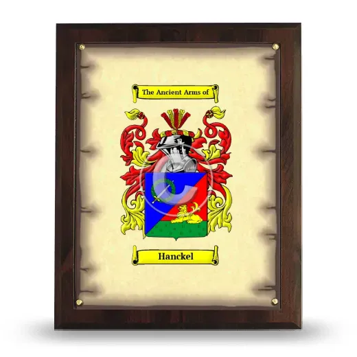 Hanckel Coat of Arms Plaque