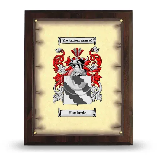 Hanfarde Coat of Arms Plaque