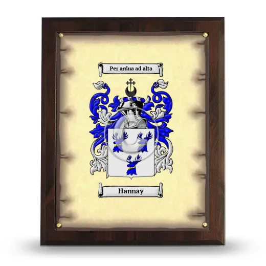 Hannay Coat of Arms Plaque