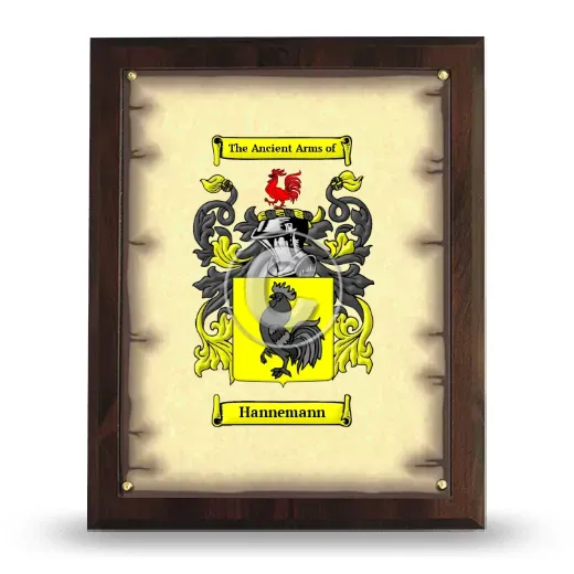 Hannemann Coat of Arms Plaque
