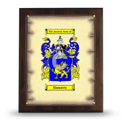 Hanratty Coat of Arms Plaque