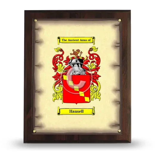 Hansell Coat of Arms Plaque