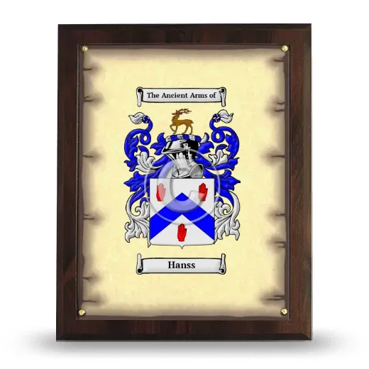 Hanss Coat of Arms Plaque