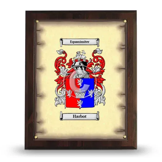 Harbot Coat of Arms Plaque