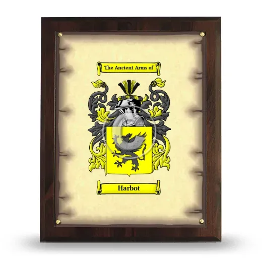 Harbot Coat of Arms Plaque