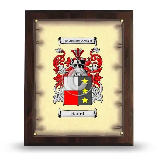 Harbst Coat of Arms Plaque