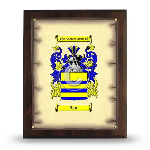 Hare Coat of Arms Plaque