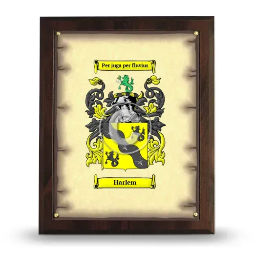Harlem Coat of Arms Plaque