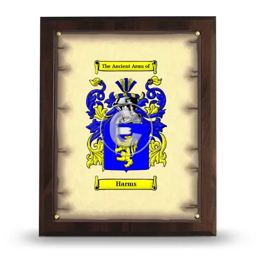 Harms Coat of Arms Plaque
