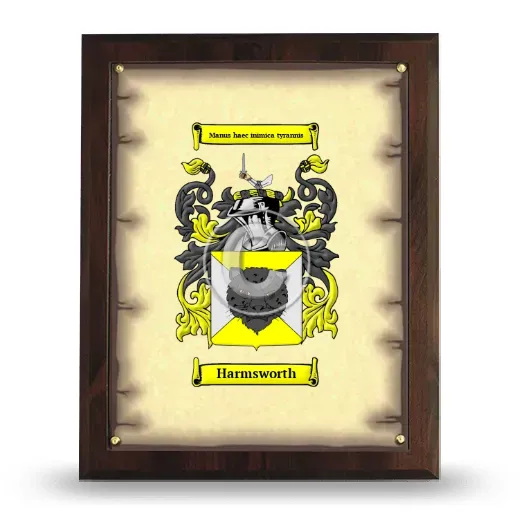 Harmsworth Coat of Arms Plaque