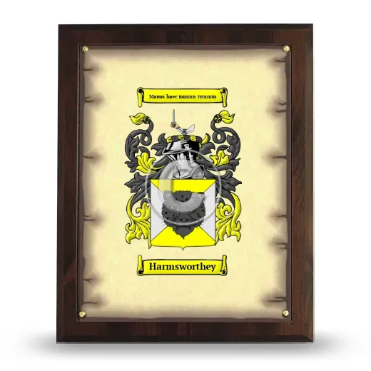 Harmsworthey Coat of Arms Plaque