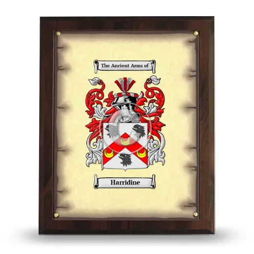 Harridine Coat of Arms Plaque