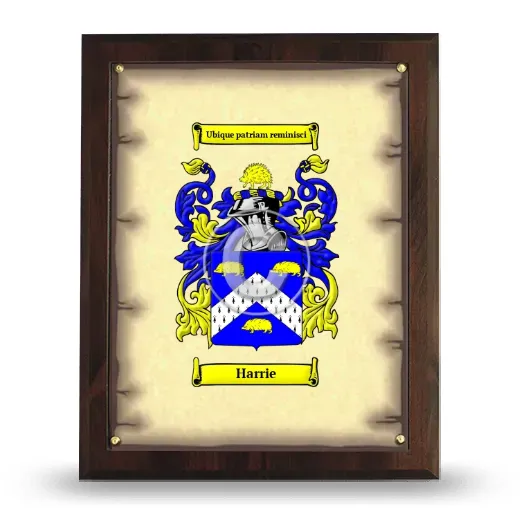 Harrie Coat of Arms Plaque