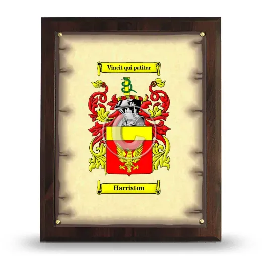 Harriston Coat of Arms Plaque
