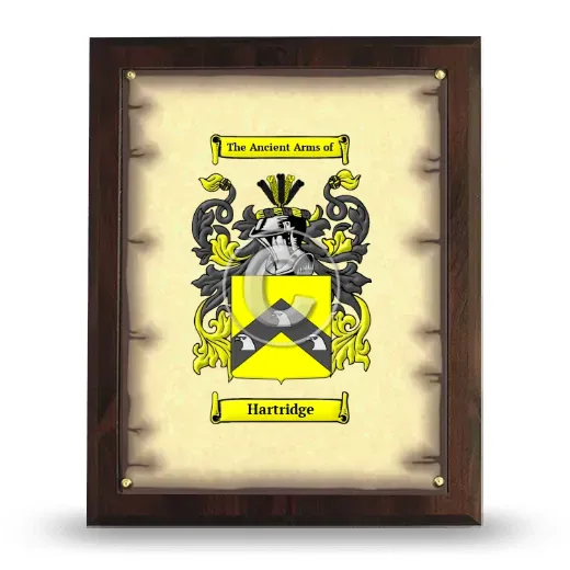 Hartridge Coat of Arms Plaque