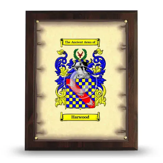 Harwood Coat of Arms Plaque