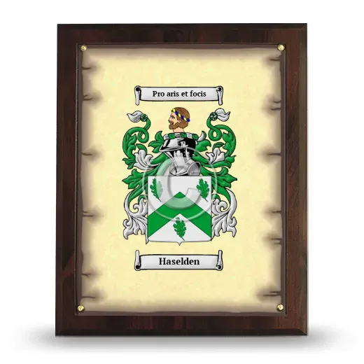 Haselden Coat of Arms Plaque