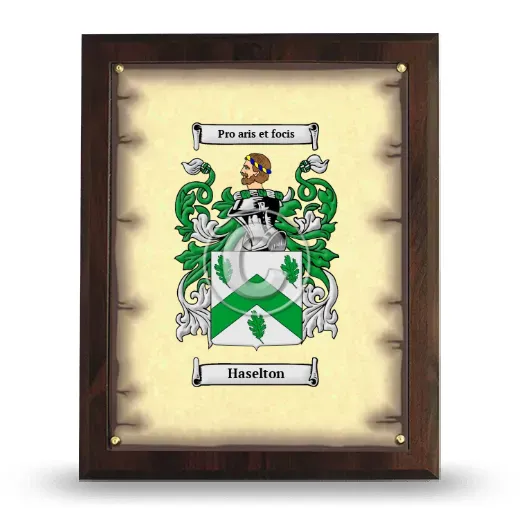Haselton Coat of Arms Plaque