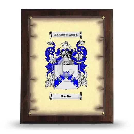 Haslin Coat of Arms Plaque