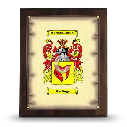 Hastings Coat of Arms Plaque