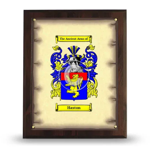 Haston Coat of Arms Plaque
