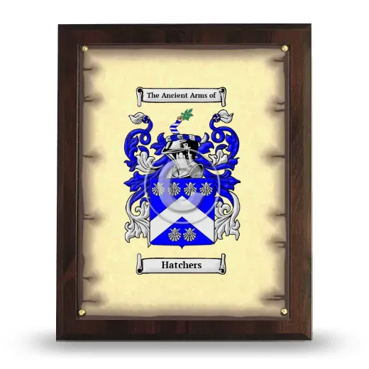 Hatchers Coat of Arms Plaque