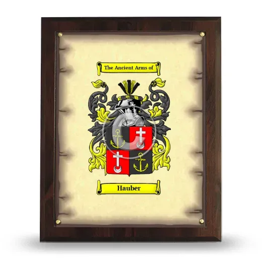 Hauber Coat of Arms Plaque