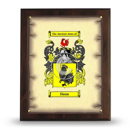 Haun Coat of Arms Plaque