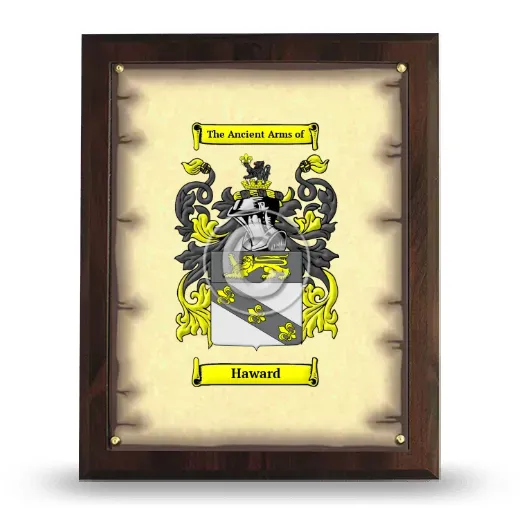 Haward Coat of Arms Plaque