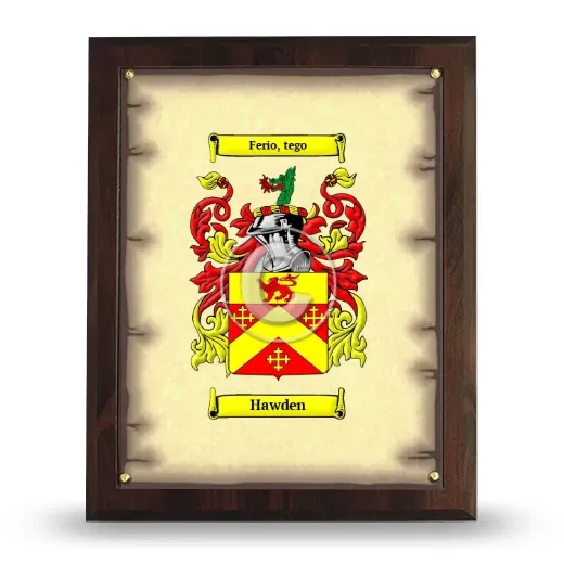 Hawden Coat of Arms Plaque