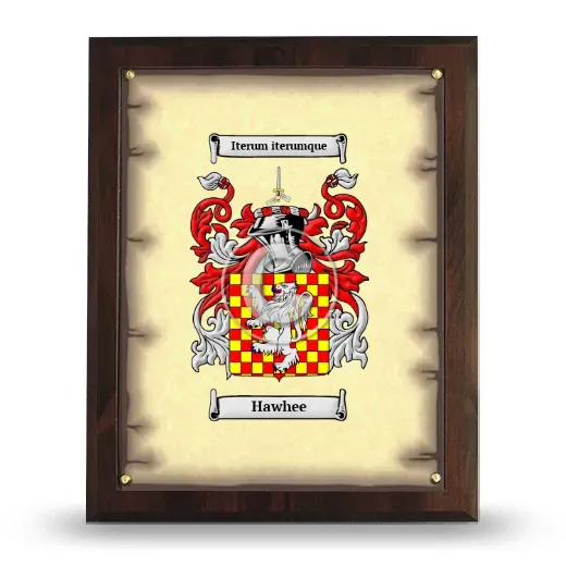 Hawhee Coat of Arms Plaque