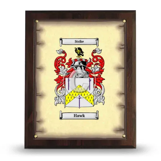Hawk Coat of Arms Plaque