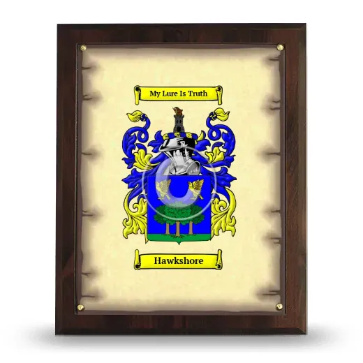 Hawkshore Coat of Arms Plaque