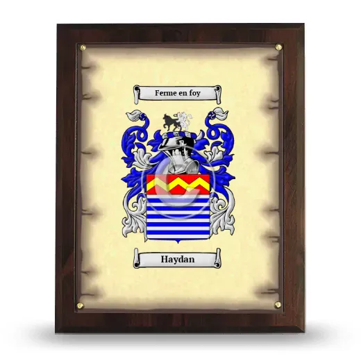 Haydan Coat of Arms Plaque