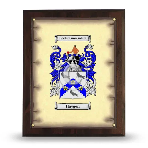 Haygen Coat of Arms Plaque