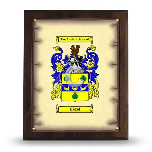 Hazel Coat of Arms Plaque
