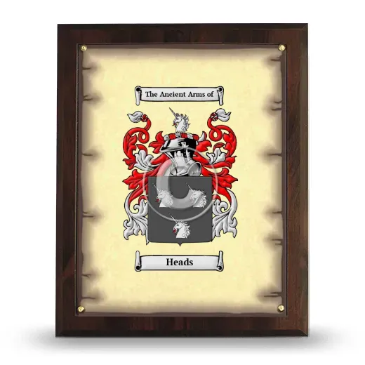 Heads Coat of Arms Plaque