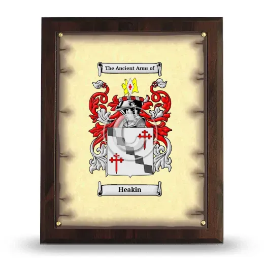 Heakin Coat of Arms Plaque