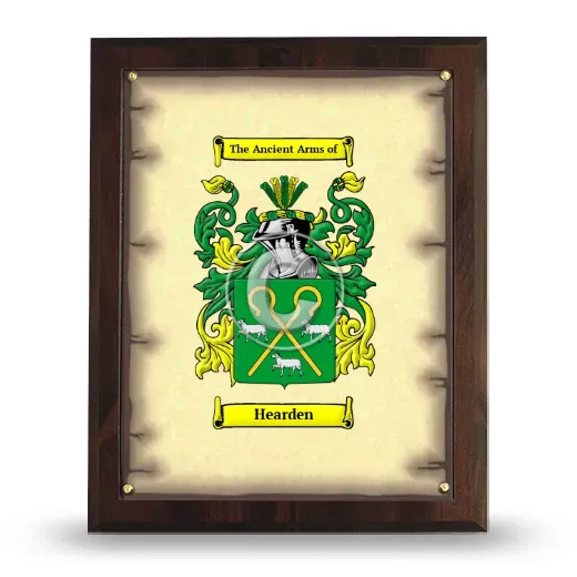Hearden Coat of Arms Plaque