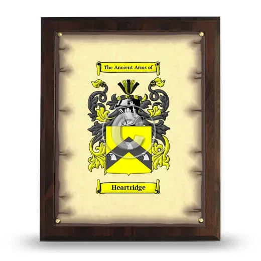 Heartridge Coat of Arms Plaque